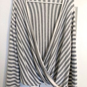 Lovestitch bell sleeve open front sweater